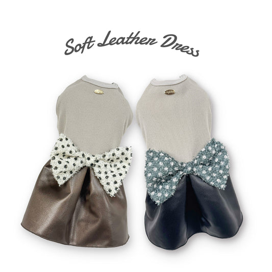 ソフトレザーワンピース