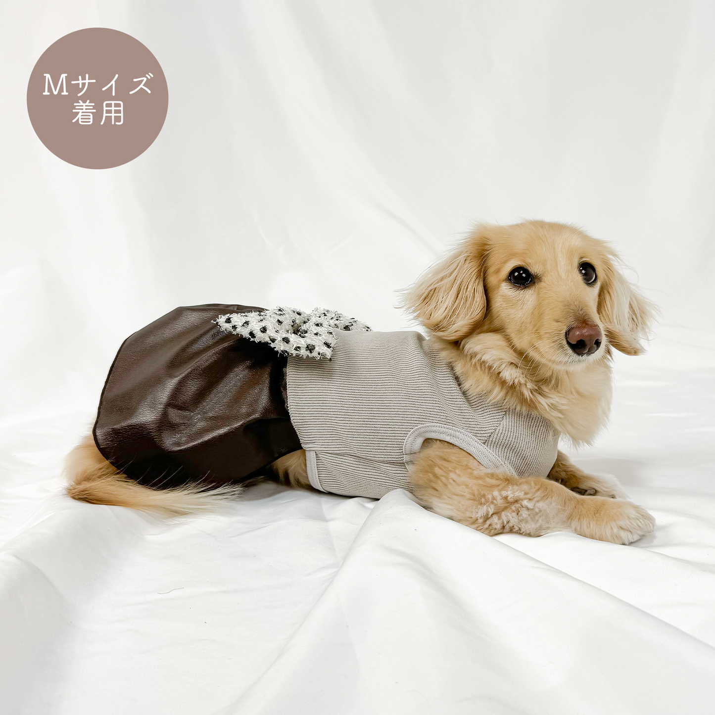 ソフトレザーワンピース